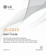 Preview for 1 page of LG LG-C410 User Manual