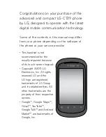 Preview for 3 page of LG LG-C729 User Manual