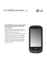 Preview for 1 page of LG LG-C900B User Manual