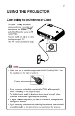 Предварительный просмотр 31 страницы LG LG CineBeam PH510P Owner'S Manual