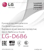 Preview for 1 page of LG LG-D686 Quick Reference Manual