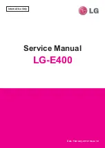 Предварительный просмотр 1 страницы LG LG-E400 Service Manual