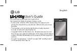 Предварительный просмотр 3 страницы LG LG-E400g User Manual