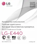 Preview for 1 page of LG LG-E440 Quick Reference Manual