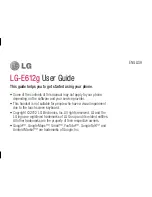 Preview for 1 page of LG LG-E612g User Manual