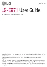 LG LG-E971 User Manual preview