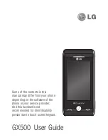 Preview for 3 page of LG LG-GX500 Owner'S Manual