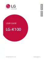 Preview for 1 page of LG LG-K100 User Manual