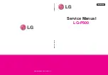 LG LG-P500 Service Manual предпросмотр