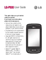 Preview for 3 page of LG LG-P500 User Manual