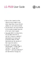 LG LG-P509 User Manual preview