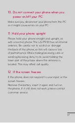 Preview for 17 page of LG LG-P999 User Manual