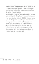 Preview for 40 page of LG LG-P999 User Manual