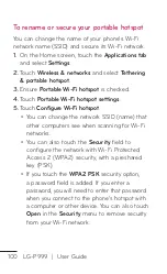 Preview for 100 page of LG LG-P999 User Manual