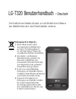 Preview for 3 page of LG LG-T320 User Manual