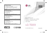 Предварительный просмотр 1 страницы LG LG-T500 User Manual