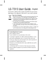 Preview for 3 page of LG LG-T515 User Manual