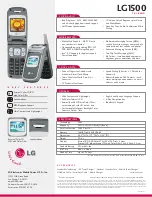 Preview for 2 page of LG LG1500 Specifications