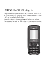 Preview for 4 page of LG LG325G User Manual