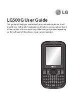 Preview for 1 page of LG LG500G User Manual