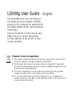 LG LG900G User Manual preview