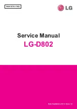 Предварительный просмотр 1 страницы LG LGD802 Service Manual