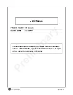 Предварительный просмотр 1 страницы LG LGSBW51 User Manual