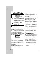 Предварительный просмотр 2 страницы LG LH-E922PB Owner'S Manual