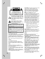 Preview for 2 page of LG LH-E9674 Owner'S Manual