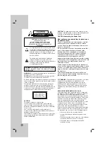 Предварительный просмотр 2 страницы LG LH-T502SH Owner'S Manual