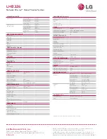 Preview for 2 page of LG LHB326 Specifications