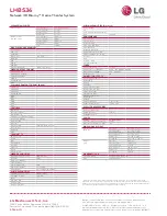 Preview for 2 page of LG LHB536 Specifications