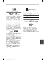 Предварительный просмотр 107 страницы LG LHB975 Owner'S Manual