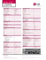 Preview for 2 page of LG LHB975 Specifications