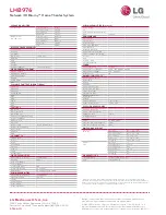 Preview for 2 page of LG LHB976 Specifications