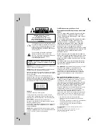 Предварительный просмотр 2 страницы LG LHT734 Owner'S Manual