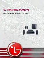 Preview for 1 page of LG LHT754 -  Home Theater System Training Manual