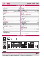 Preview for 2 page of LG LHT888 Specification Sheet