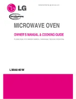 LG LMA840W Owner'S Manual & Cooking Manual preview