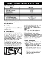 Предварительный просмотр 6 страницы LG LMB0960ST Owner'S Manual & Cooking Manual