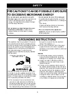 Предварительный просмотр 3 страницы LG LMS1'71SSLMS1'71SBLMS1'71SW Owner'S Manual & Cooking Manual