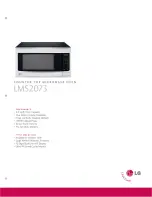 LG LMS2073SS Specifications preview