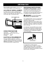 Предварительный просмотр 5 страницы LG LMV-2051VMB Owner'S Manual