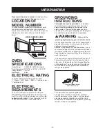 Preview for 5 page of LG LMV1611SB Owner'S Manual