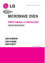 LG LMV1630 Owner'S Manual & Cooking Manual предпросмотр