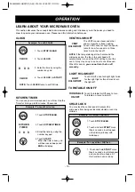 Предварительный просмотр 10 страницы LG LMV1630 Owner'S Manual & Cooking Manual