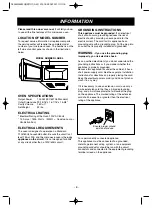 Предварительный просмотр 6 страницы LG LMV1635SB Owner'S Manual & Cooking Manual