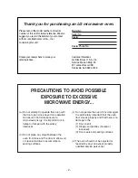 Preview for 2 page of LG LMV1650SB Owner'S Manual & Cooking Manual