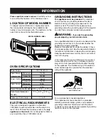 Предварительный просмотр 5 страницы LG LMV1773SS Owner'S Manual & Cooking Manual