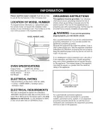 Предварительный просмотр 6 страницы LG LMV1825SB Owner'S Manual & Cooking Manual